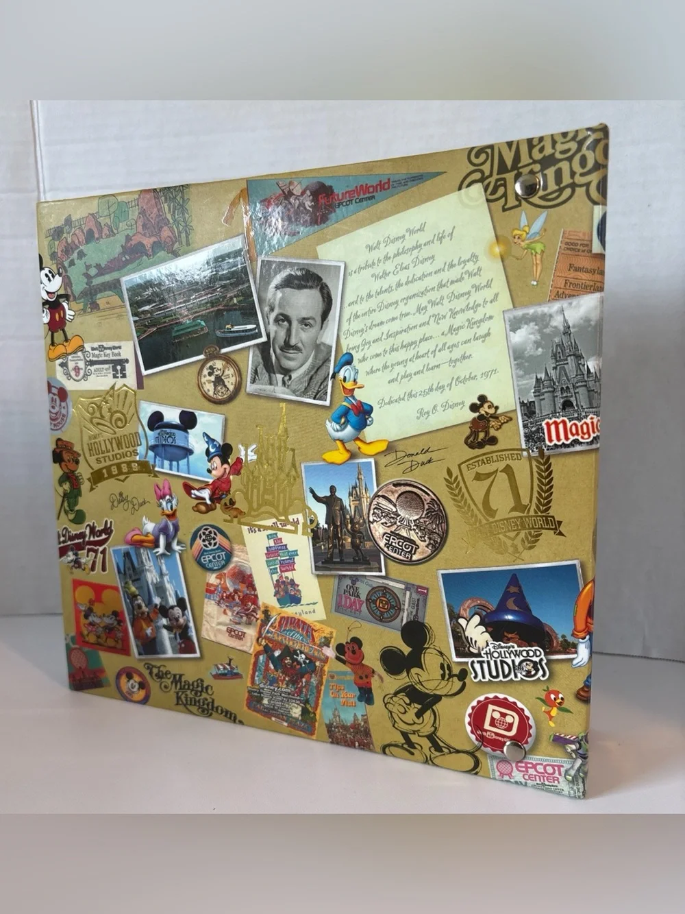 Walt Disney World 40th Anniversary Mickey Photo Album Vacation Memory Scrapbook